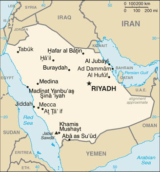 Saudi Arabia <font size=-2>(Source: CIA Fact Book)</font>