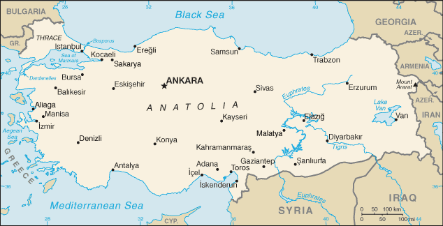 Turkey <font size=-2>(Source: CIA Fact Book)</font>