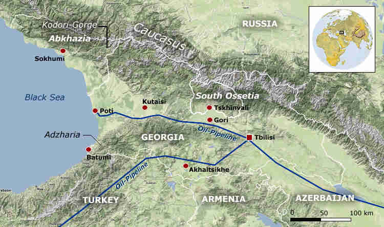 The Caucasus <font face=Arial size=-2>(Source: Der Spiegel)</font>