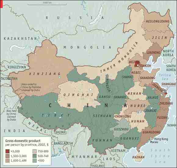 China and its provinces <font size=-2>(Source: The Economist)</font>
