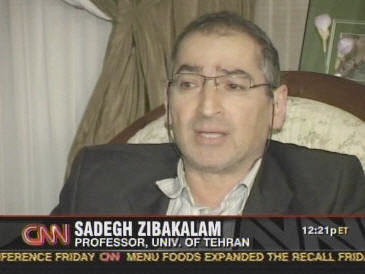  Professor Sadegh Zibakalam of the University of Tehran. <font size=-2>(Source: CNN)</font>