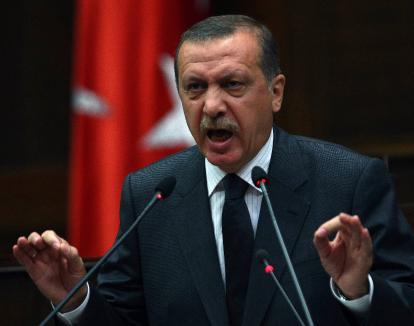 Furious Erdogan blames the media for giving support to terrorist organizations like the PKK. <font size=-2>(Source: Hurriyet)</font>