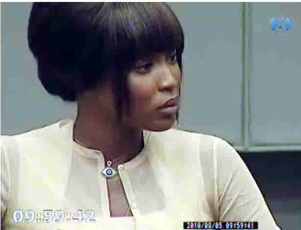 Naomi Campbell in court <font size=-2>(Source: Telegraph)</font>