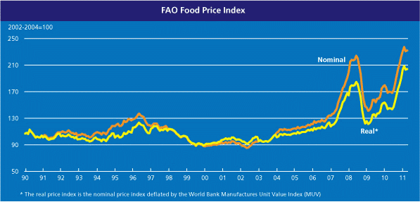 FAO Food Price Index, April 2011