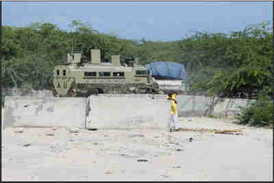 An African Union armored personnel carrier (VOA)