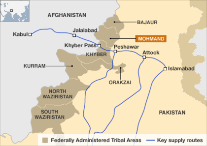 Pakistan has closed the Khyber Pass following the attack on Mohmand (BBC)