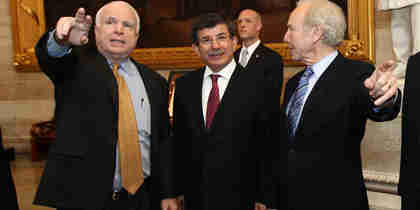Ahmet Davutoglu meeting with Senators in Washington (AA)