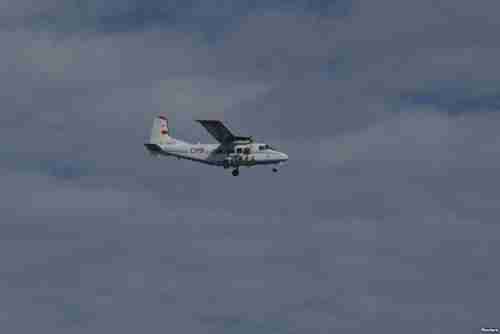 A photo released by the Japan Coast Guard of the Chinese surveillance plane