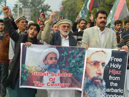 Anti-Saudi protest in Islamabad Pakistan on Sunday (AFP)