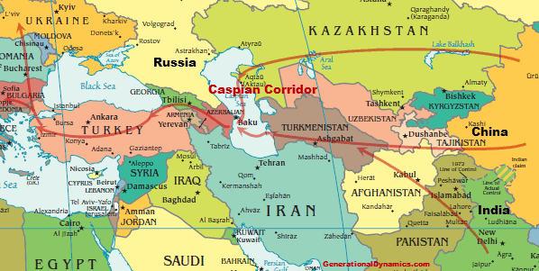 The Caspian Trade Corridor is part of the New Silk Road connecting Asia with Europe