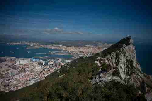 Rock of Gibraltar with Spain the background (AFP)