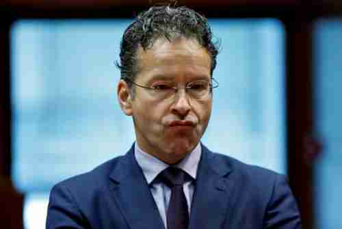 Dutch Finance Minister and Eurogroup President Jeroen Dijsselbloem makes a face during a European Union finance ministers meeting in Brussels on July 12 (Reuters)