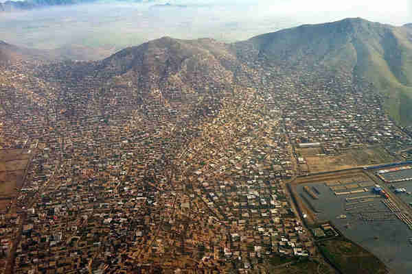 Aerial view of Kabul, Afghanistan (UN)