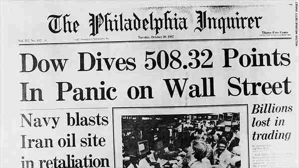 The Philadelphia Inquirer on October 20, 1987, after Black Monday