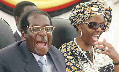 Robert and Grace Mugabe (AFP)