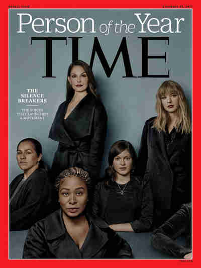 Time Magazine's funereal cover: Person of the Year 2017: the #MeToo Silence Breakers