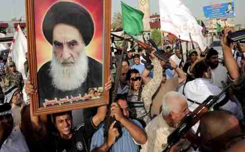 Ayatollah Ali al-Sistani issued a religious guidance that called on the Iraqi people to take up arms against ISIS in 2014. Tens of thousands of Shia people answered his call. (AFP)