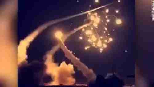 Light show over Saudi capital city Riyadh, as American-supplied Patriot missiles intercept ballistic missiles launched by al-Houthis in Yemen (CNN)