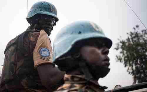 Tanzanian soldier in UN blue helmet peacekeeping mission in Central African Republic in July (AFP)