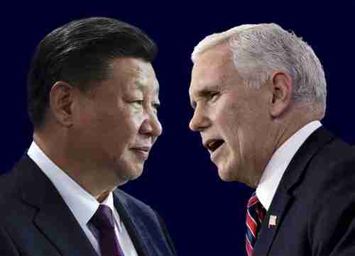 Xi Jinping and Mike Pence