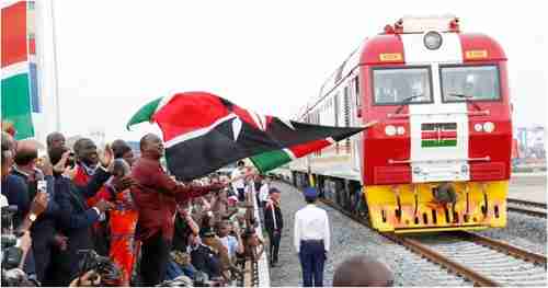 Celebrations at Kenya's Standard Gauge Railway (SGR). (Railway Gazeti)