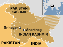 Bomb blasts in Kashmir cities <font size=-2>(Source: BBC)</font>