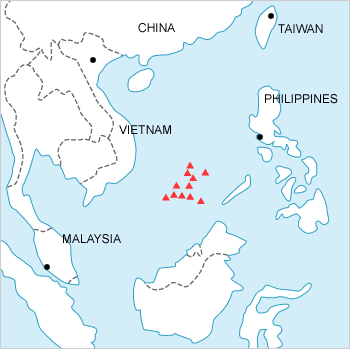 The Spratly Islands <font size=-2>(Source: The Diplomat)</font>