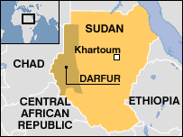 Darfur - southwest region of Sudan <font size=-2>(Source: BBC)</font>