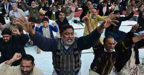 Riots and demonstrations in Karachi on Sunday (AFP)