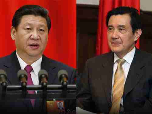 Xi Jinping (left) and Ma Ying-jeou