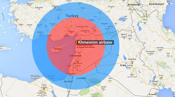 The S-400 missile can reach 400 km, and as high as 27 km.  The radar has a range of 600 km. (RT)