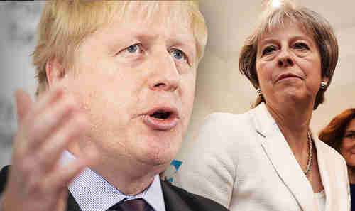 Boris Johnson and Theresa May (PA)