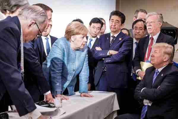 Picture from Saturday's G-7 meeting in Canada