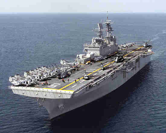 USS Bataan amphibian air carrier strike vessel