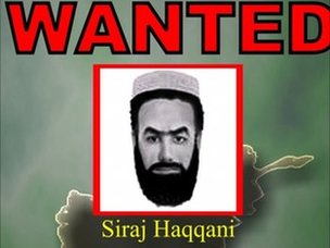 WANTED poster for Siraj Haqqani, another Haqqani network leader