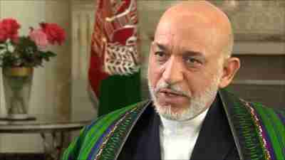 Hamid Karzai on Friday, speaking to the BBC