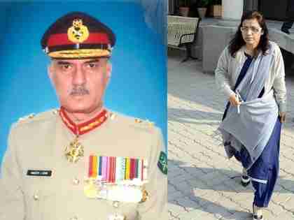 Left: Fired defense secretary Lodhi; Right: New defense secretary Nargis Sethi (Tribune)