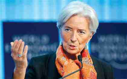 IMF chief Christine Lagarde on Saturday (AP)