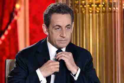 Nicolas Sarkozy preparing for his Sunday TV interview (AFP)
