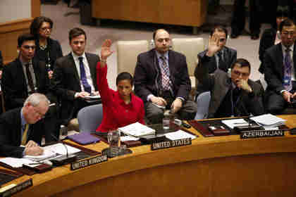 U.S. Ambassador Susan Rice in U.N. Security Council on Saturday (Reuters)