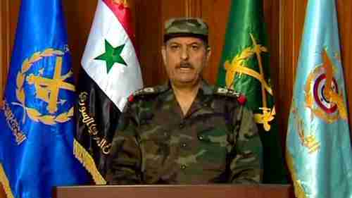 General Fahad Jassim al-Freij, Syria's new Defense Minister, on state TV on Wednesday (SANA)