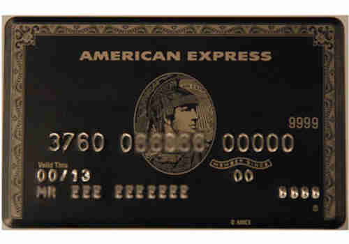 Elite American Express 'Black Card'