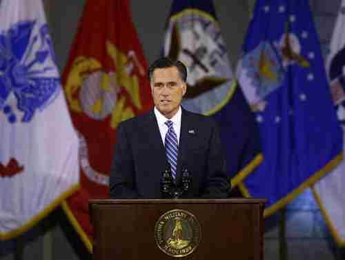 Mitt Romney at VMI on Monday