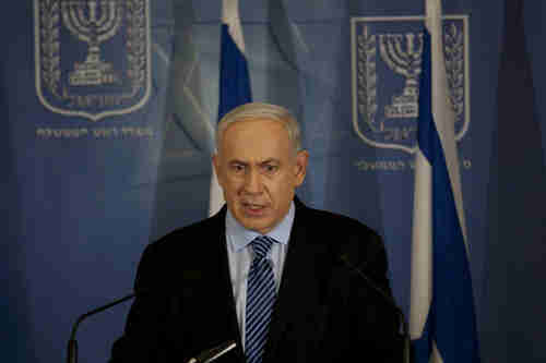Benjamin Netanyahu in Tel Aviv on Wednesday