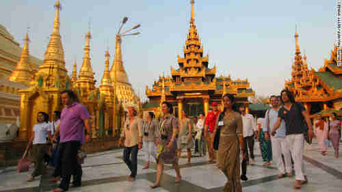 The Shwedagon Pagoda in Yangon, Burma, in April (CNN)