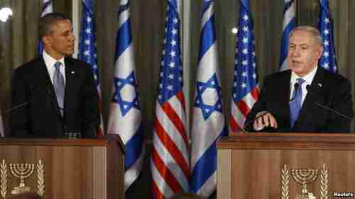 Obama and Netanyahu in Jerusalem on Wednesday