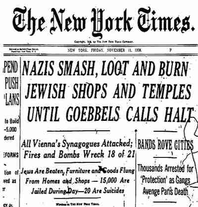 NY Times, Nov 11, 1938