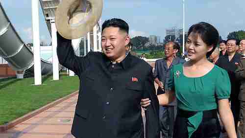 North Korean child dictator Kim Jong-un and wife Ri Sol-ju