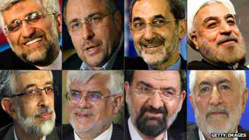 Iran's eight approved candidates (BBC)