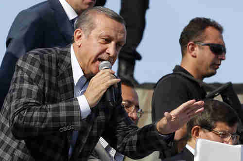 Turkey's Erdogan addresses supporters and denounces demonstrators (Reuters)